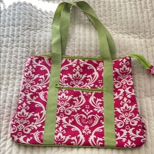 Pink and Green Tote Bag